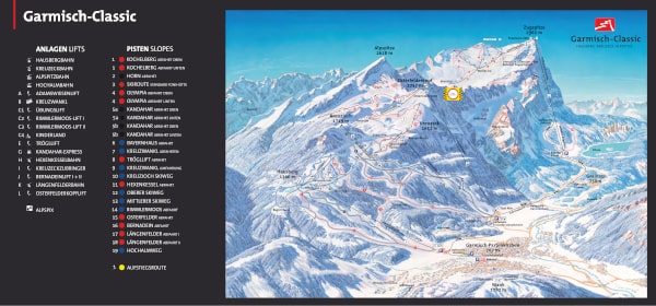 Garmisch Partenkirchen Piste Ski Map 2025-2026