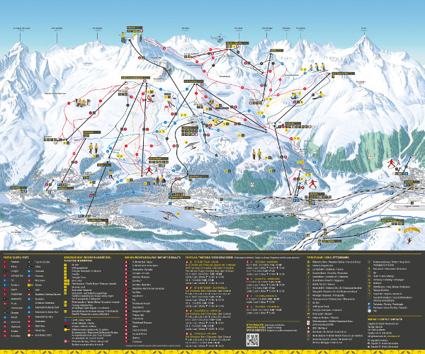 St Moritz Corviglia Piste Ski Map 2024