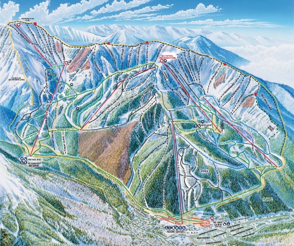 Taos Ski Valley Piste Ski Trail Map 2023-24