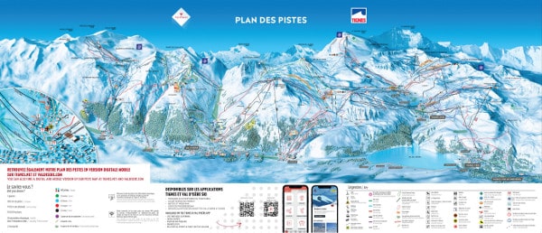 Val d'Isere Tignes Piste Ski Map 2024-25