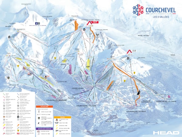 Courchevel Piste Ski Map 2025-2026