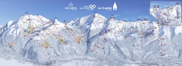 Paradiski Piste Ski Map 2024-25